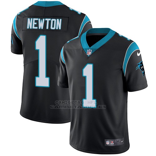 Camiseta NFL Limited Hombre Carolina Panthers 1 Cam Newton Negro